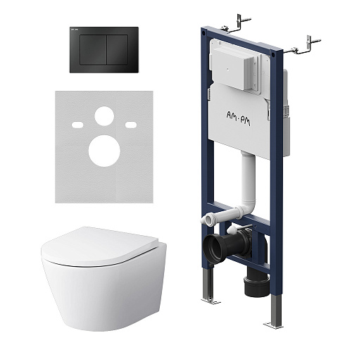 AM.PM X-Joy IS90238.851900 Комплект: Унитаз, Инсталляция, Кнопка смыва