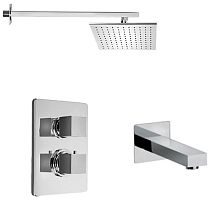 Paini 21CRSET26911THBATHHEAD Grazia Комплект на 2 потребителя с термостатом, для ванны с верхним душем, хром