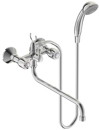 Vidima BA167AA Iskar Смеситель для ванны c изливом/шлангом/душем, хром Vidima BA167AA Iskar Смеситель для ванны c изливом/шлангом/душем, хром