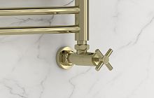 Сунержа 020-1408-1234 Вентиль угловой, (крест) G 1/2" НР х G 3/4" НГ, шампань