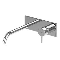 Cezares LEAF-BLI1-L-01-W0 Смеситель для раковины встраиваемый, однорычажный, излив и ручка на единой площадке, длина излива 23 см, исполнение Хром