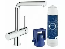 Grohe 31345002 Blue Minta New Pure Смеситель для мойки (фильтрация), хром