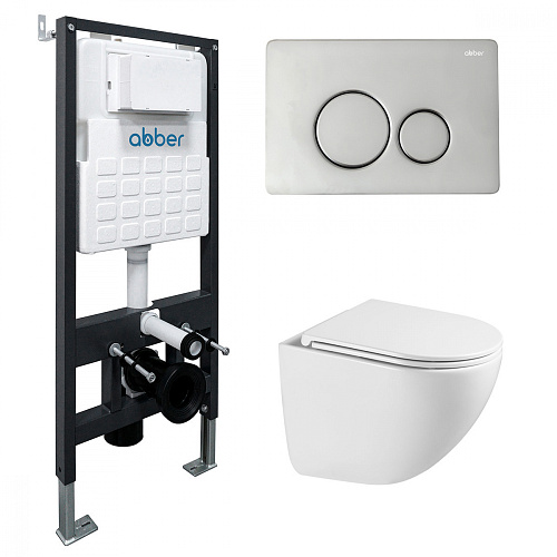 Abber BEQUEM AC1131TC-AC0105-AC0121 Инсталляция с подвесным унитазом Abber BEQUEM AC1131TC-AC0105-AC0121 Инсталляция с подвесным унитазом