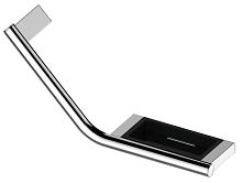 Keuco 14909012037 Plan Поручень для ванны с мыльницей 135°, 3 полочки для мыла (белая, светло- и темно-серая), левый, хром