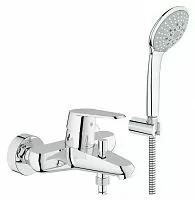 Grohe 33395002 Eurodisc Cosmopolitan Смеситель для ванны, с душевым гарнитуром Euphoria, хром