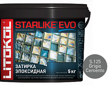 Эпоксидная затирка Litokol STARLIKE EVO S125 (5кг) Grigio Cemento купить недорого в интернет-магазине Сквирел