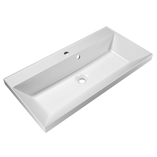 BelBagno BB900/450-LV-MR-AST Раковина из литьевого мрамора 90х45 см, белая BelBagno BB900/450-LV-MR-AST Раковина из литьевого мрамора 90х45 см, белая