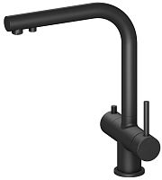 Timo 2356/03FL Saona Смеситель для кухни, с подключением фильтра/выдвижной лейкой, черный матовый
