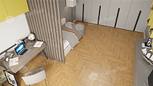 Ламинат Alpine Floor Елка Эксперт 8 (Herringbone 8 Pro), LF102-04B Дуб Тулуза 606 х 101 х 8 mm