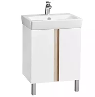 Акватон 1A257401AHB20 Кантри 60 Тумба под раковину, 56х42 см, белый/дуб верона купить  в интернет-магазине Сквирел