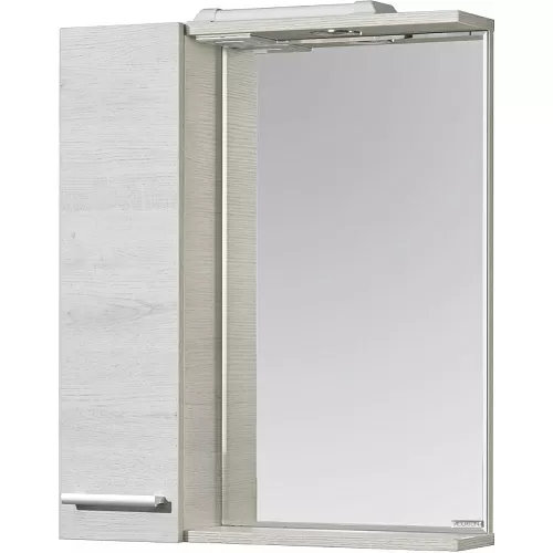 Акватон 1A205102RSC2L Ронда PRO Зеркальный шкаф 60х72 см, дуб соммерсет/хром глянец купить  в интернет-магазине Сквирел