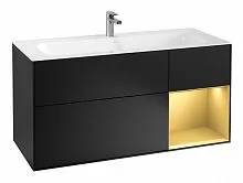 Villeroy & Boch F070HFPD Finion Тумба под раковину 120х50 см, лак черный матовый (Black Matt Lacquer) купить  в интернет-магазине Сквирел