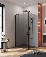 Cezares SLIDER-AH-1-80-100/110-GRIGIO-NERO Душевой уголок