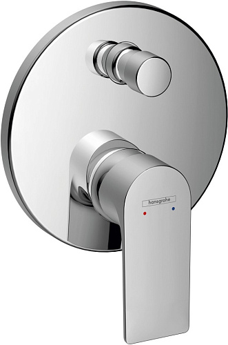 Hansgrohe 72469000 Rebris Внешняя часть смесителя для ванны скрытого монтажа, с защитной комбинацией EN1717, хром