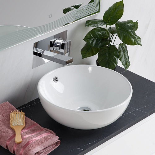 BelBagno BB1077 Раковина накладная керамическая 43 см, белая BelBagno BB1077 Раковина накладная керамическая 43 см, белая