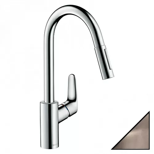 Hansgrohe 31815800 Focus M41 240 Смеситель для кухни, с вытяжным душем, под сталь