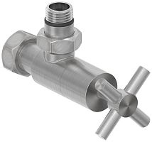 Сунержа 071-1408-1234 Вентиль угловой, (крест) G 1/2" НР х G 3/4" НГ, сатин