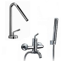 Paini LACRSET4 Laguna Комплект смесителей 3 в 1 для раковины и ванны с гарнитуром, хром