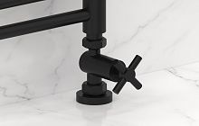 Сунержа 31-1409-1234 Вентиль прямой, (крест) G 1/2" НР х G 3/4" НГ, матовый черный