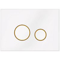 KKPol SPP/046/0/K (350/PPB/046-00-06) Vitrum Grande V4 Orbis Смывная клавиша для инсталляции, белый/матовое золото/белый