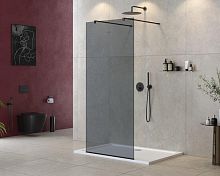 Cezares LIBERTA-L-2-80-120-GR-NERO Liberta Душевая перегородка 80 см, профиль черный