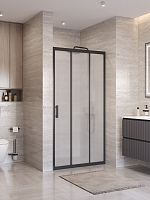 BelBagno UNO-195 UNO-195-BF-3-100-P-NERO Душевая дверь в нишу