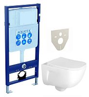 Aquatek SET Дива Комплект: рама Standard INS-0000012 (без клавиши и крепежа) + унитаз AQ2012-00 с тонким сиденьем Soft-close, белый