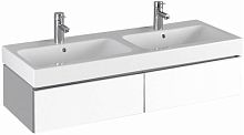 Geberit iCon 840220000 Шкафчик под раковину двойную 1190x240х477 мм белый глянец, лак купить  в интернет-магазине Сквирел