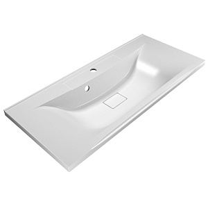 BelBagno BB1000/445-LV-MR-PR Раковина из литьевого мрамора 100х45 см, белая