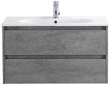 BelBagno KRAFT-1000-2C-SO-CG База под раковину 100х46 см, подвесная, Cemento Grigio (цемент)