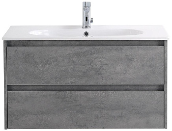 BelBagno KRAFT-1000-2C-SO-CG База под раковину 100х46 см, подвесная, Cemento Grigio (цемент)
