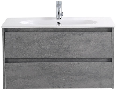 BelBagno KRAFT-1000-2C-SO-CG База под раковину 100х46 см, подвесная, Cemento Grigio (цемент) купить  в интернет-магазине Сквирел