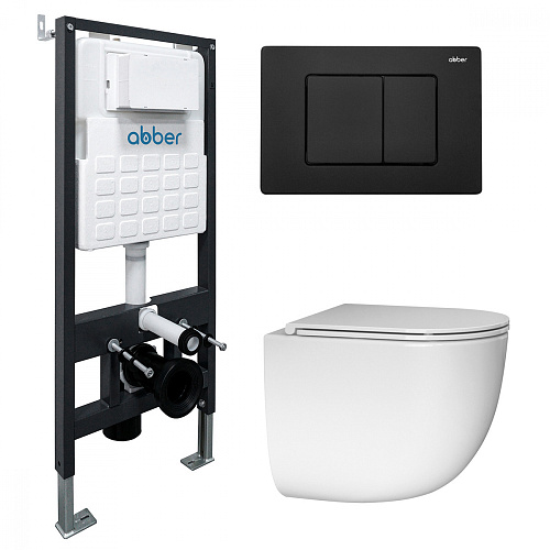 Abber BEQUEM AC1132TC-AC0105-AC0120MB Инсталляция с подвесным унитазом