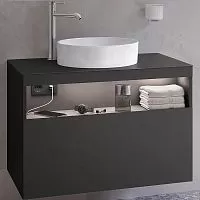Keuco 32864970100 Stageline Тумба под умывальник 80х49 см, вулканит/вулканит купить  в интернет-магазине Сквирел
