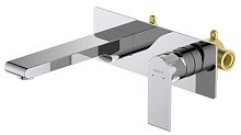 Aquatek AQ1413CR Лира Смеситель для раковины, настенный (внешняя и скрытая часть), хром