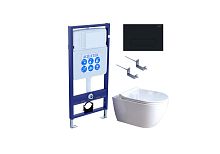 Aquatek Поларис SET AQUATEK ПОЛАРИС-01-017 4в1 Комплект: Унитаз, Инсталляция, Кнопка смыва