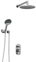 WasserKRAFT A16830 Комплект для душа с верхней душевой насадкой и лейкой, хром