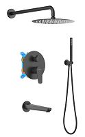 Aquatek AQ1173MB Бетта Душевой комплект Set 4 в 1, черный матовый