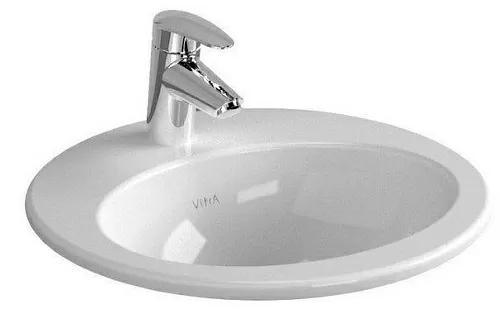 Vitra 5468B003-0001 S20 Раковина встраиваемая сверху 55х48 см, c переливом, белая