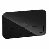 Villeroy & Boch 922400RB ViConnect Клавиша двойного смыва, стекло черный глянцевый (Glass Glossy Black)