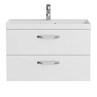 BelBagno AURORA-800-2C-SO-BL База под раковину 80х45 см, подвесная, Bianco Lucido (белый глянец)