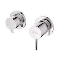 Cezares LEAF-VDIM3-L-01 Встраиваемый однорычажный смеситель с поворотном переключателем на 3 выхода, исполнение хром