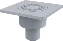 AlcaPlast APV4 Сливной трап 150х150/50, серый