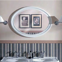 SIMAS LAS1 bi Lante Зеркало овальное 900*620*30мм, цвет белый глянцевый