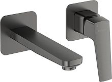 Deante BQL_D54L Blur Смеситель для раковины настенный, с внутренней частью, Titanium (титан)