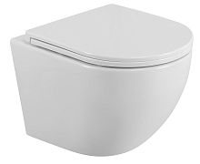 BelBagno Uno BB3105CHR/SC Унитаз подвесной c крышкой/сиденьем, белый