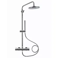 Aquame AQM8001CR Душевая система для душевых кабин D200 мм, 1 режим,  хром