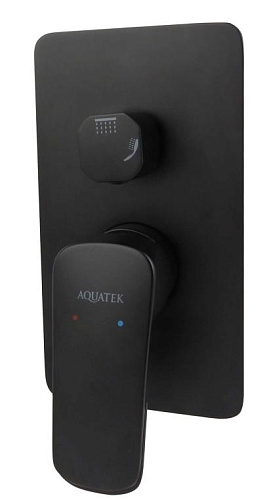 Aquatek AQ1046MB Вега Смеситель для ванны (внешняя и скрытая часть), черный матовый
