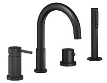 Nobili WEBK110/9TBM Live Смеситель на борт ванны, на 4 отверстия, velvet black