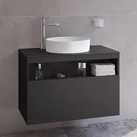 Keuco 32864970000 Stageline Тумба под умывальник 80х49 см, вулканит/вулканит Keuco 32864970000 Stageline Тумба под умывальник 80х49 см, вулканит/вулканит